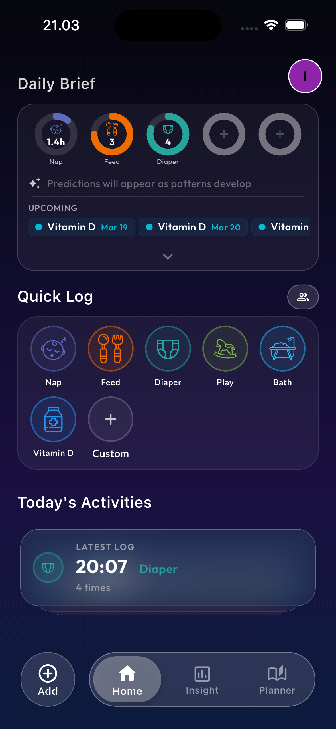 BabyDaily App Mockup